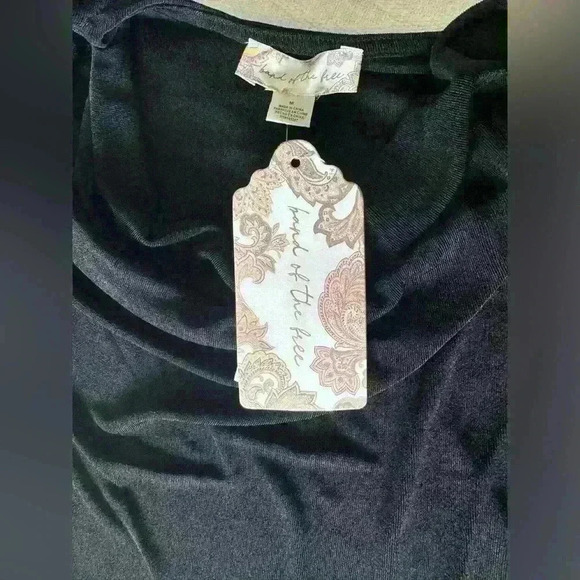 Band of the Free (Gypsy) Annabelle Black Cowl Neck Midi Dress - Picture 3 of 4